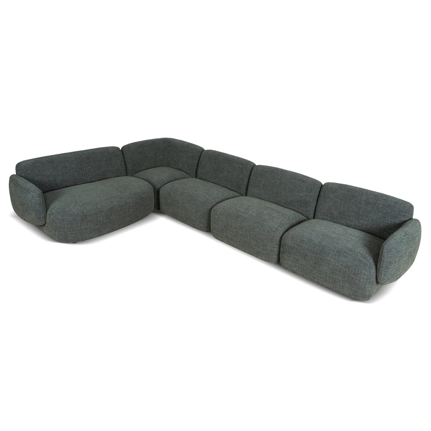 Nimbus Left Chaise Modular Sofa - Moss Green