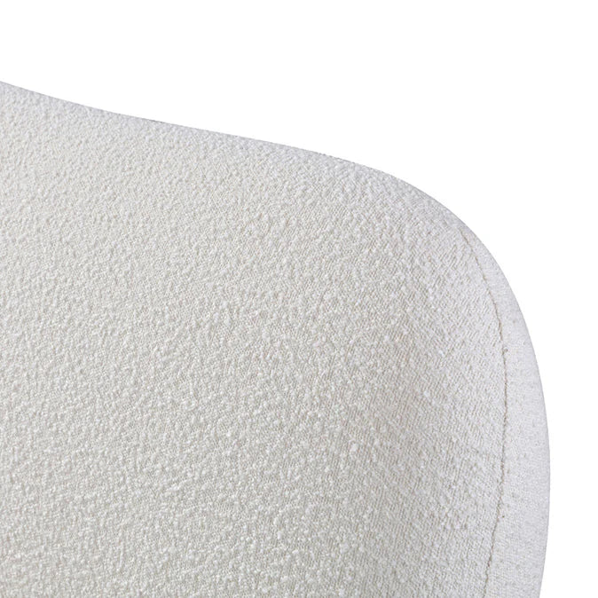 Betelgeuse King Bed Frame - Cream White Boucle