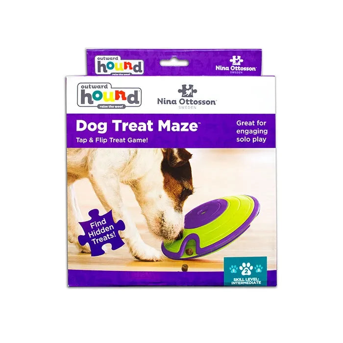 Nina Ottosson Interactive Treat Hiding Dog - The Maze in Green