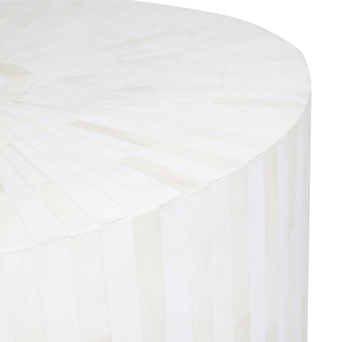 Makayla Bone Inlay Side Table - Natural