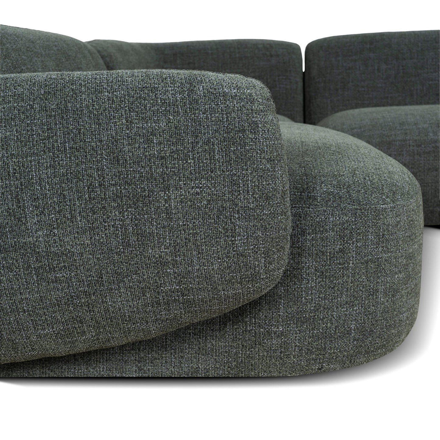 Nimbus Left Chaise Modular Sofa - Moss Green