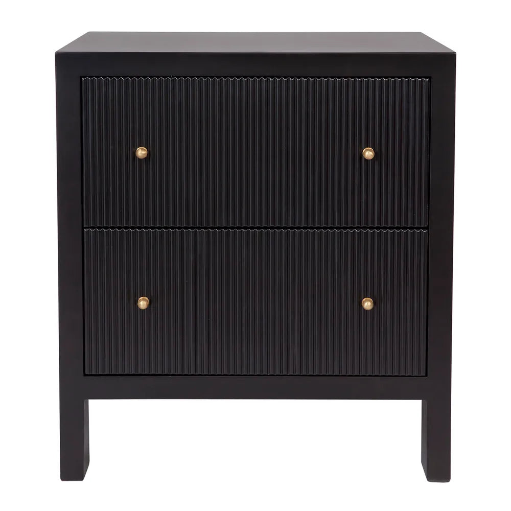 Ariana Bedside Table - Large Black