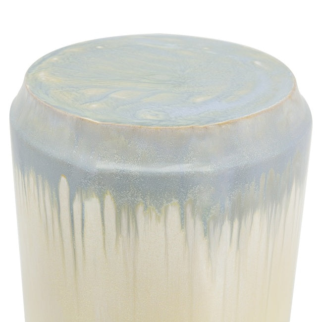 Florence Reactive Glaze Ceramic Stool 33 X 33 X 45.7cm