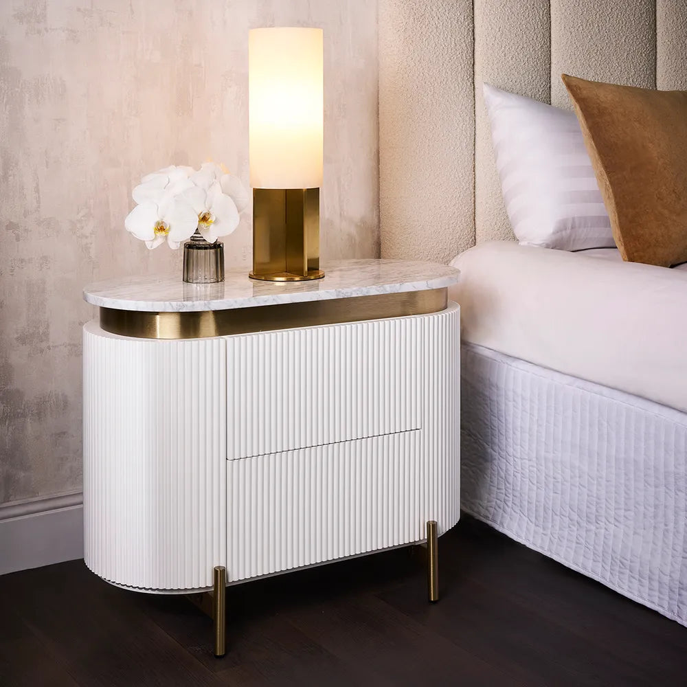Demarco Bedside Table -White