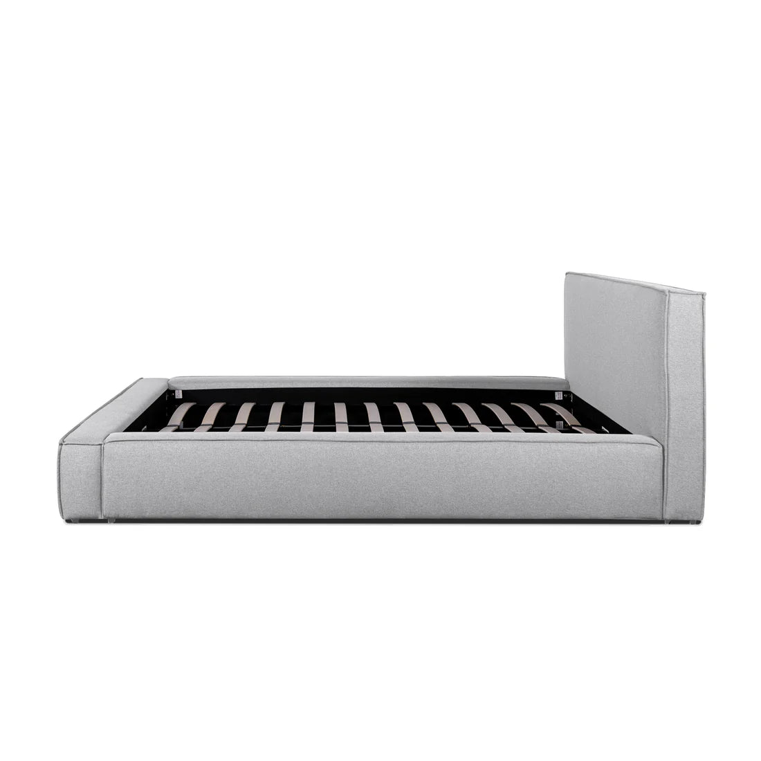 Aria King Bed Frame - Pearl Grey Fabric