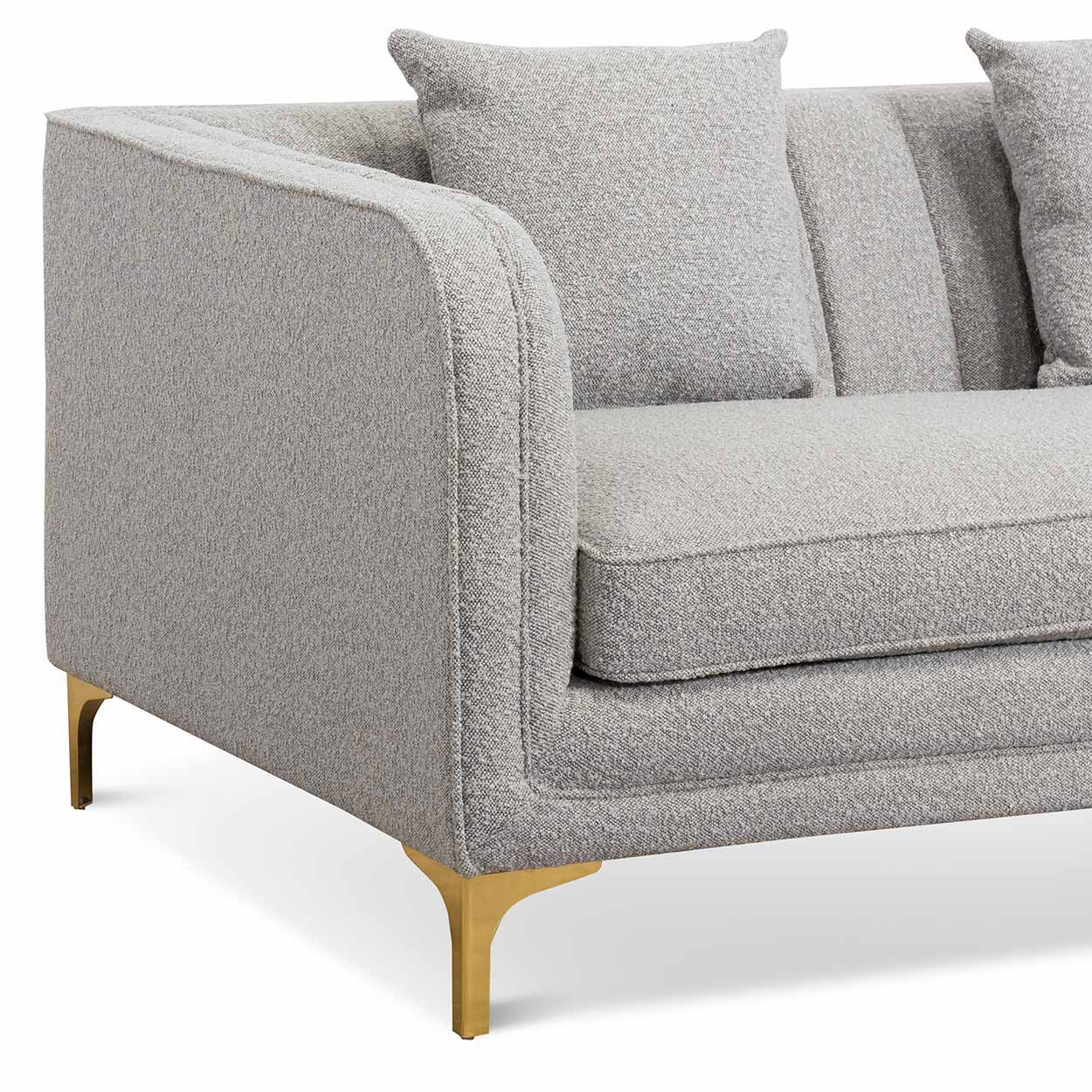 Arabella 3 Seater Sofa - Ash Grey Boucle