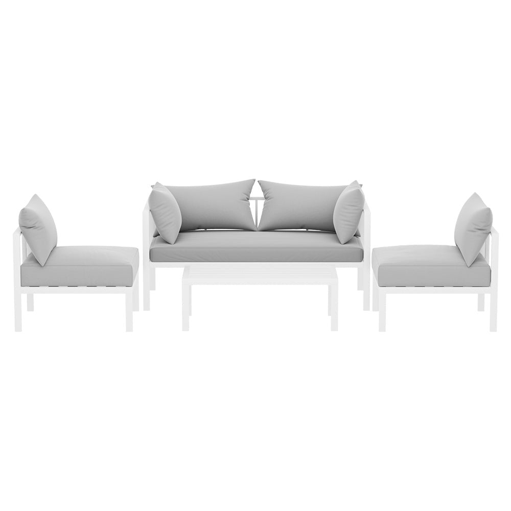 Anais 4 Seater Outdoor Sofa Set Aluminium Lounge Setting
