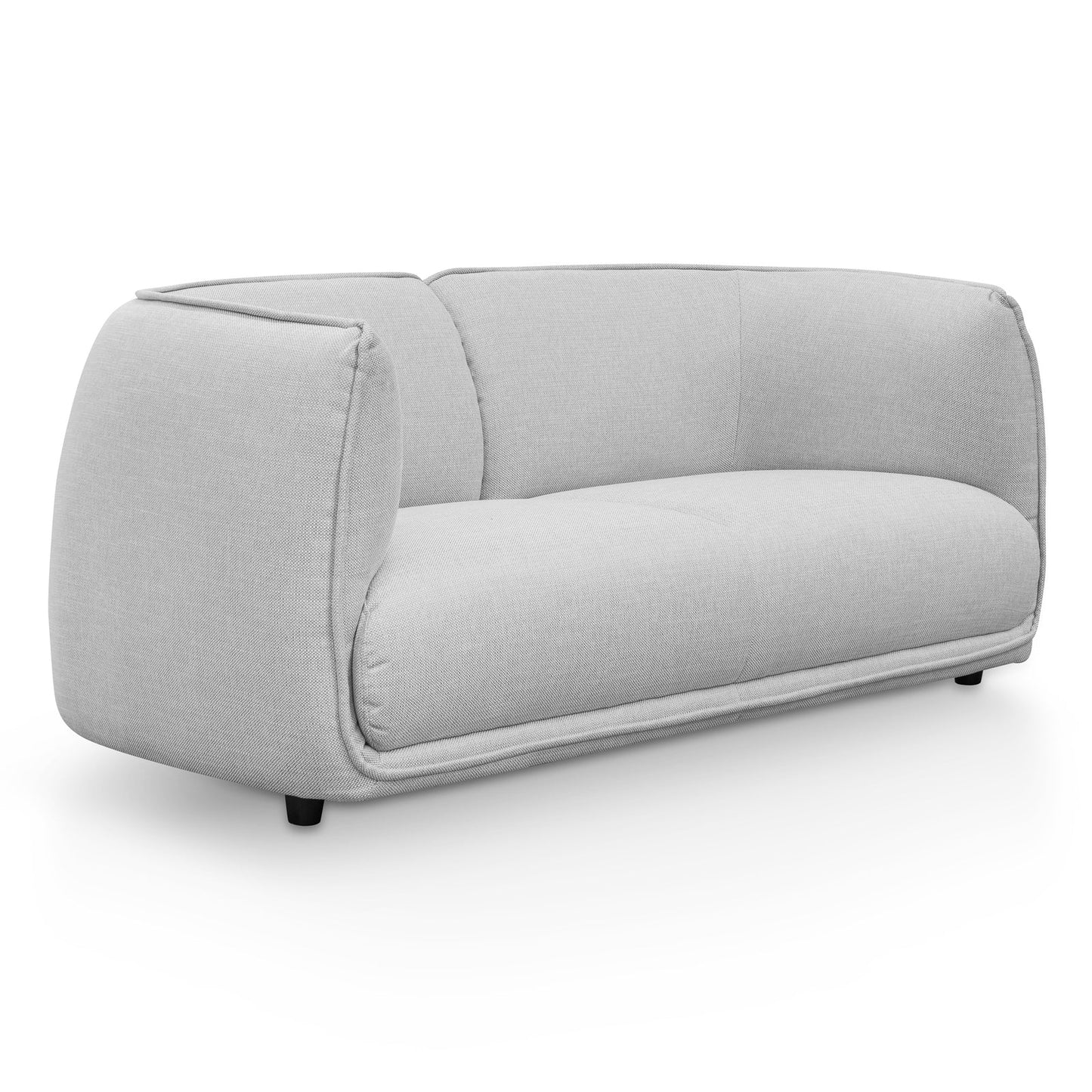 Light Texture Grey 2 Seater Fabric Sofa