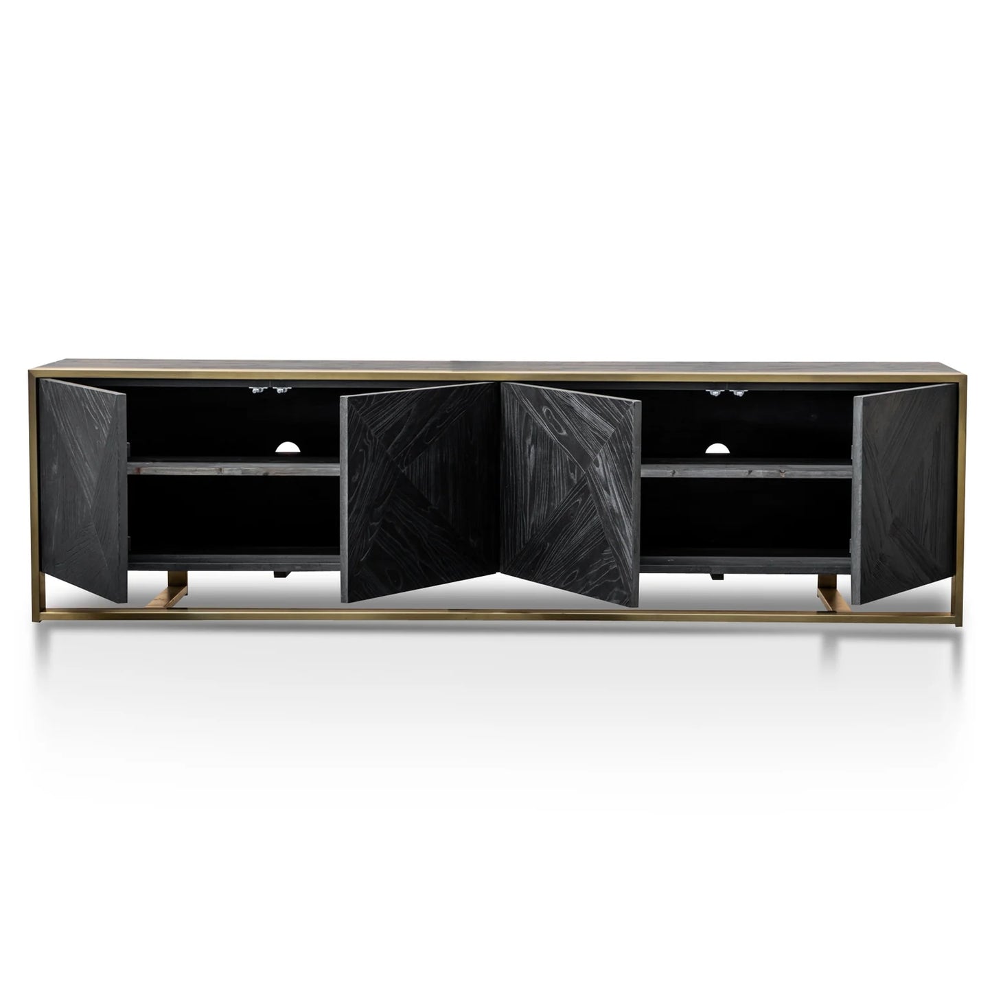 Black Golden 2.2m Entertainment TV Unit