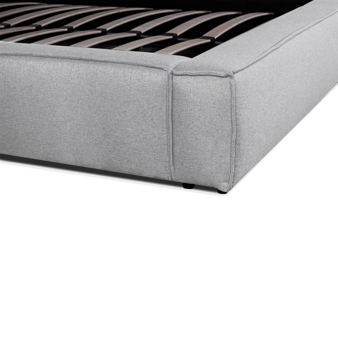 Aria King Bed Frame - Pearl Grey Fabric