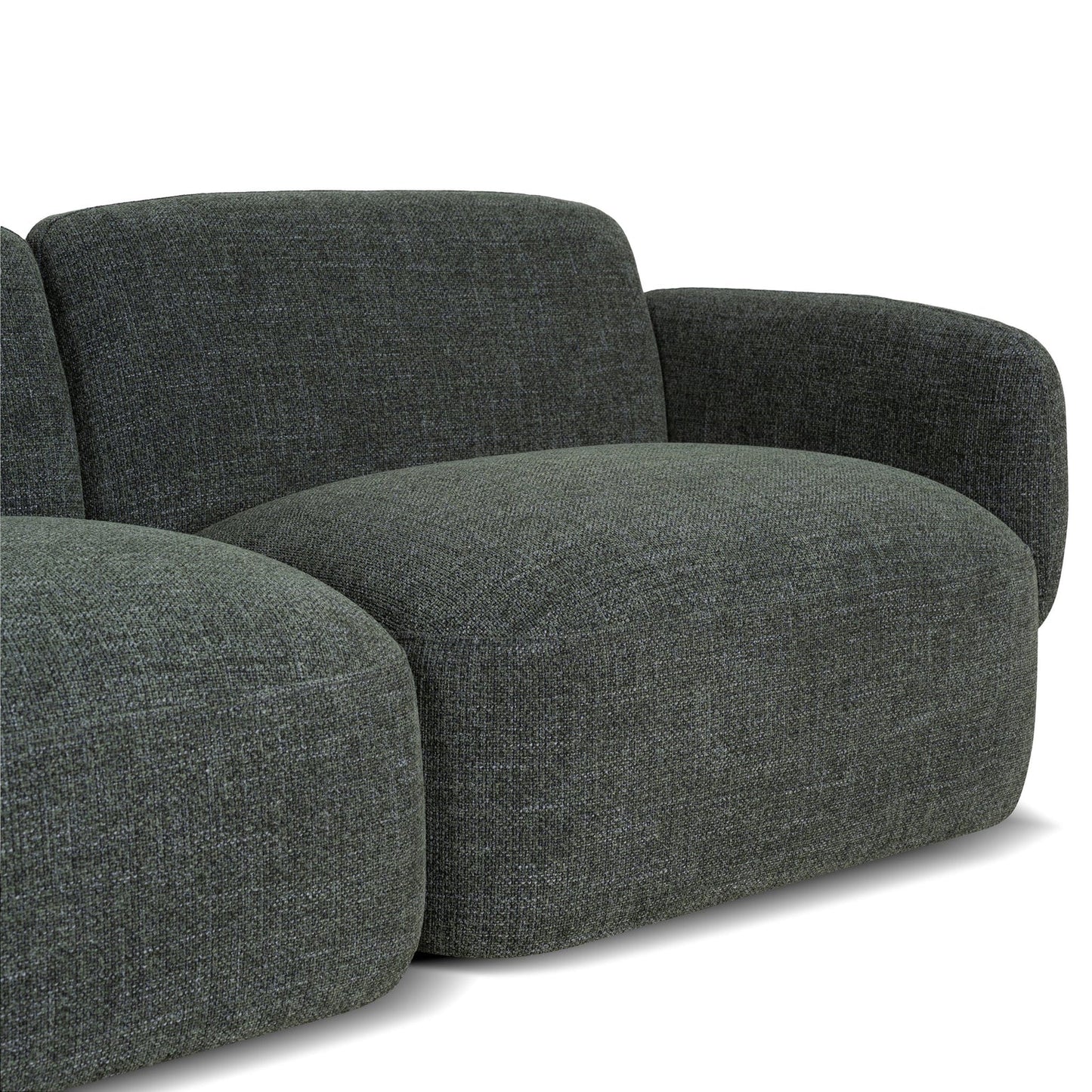 Nimbus Left Chaise Modular Sofa - Moss Green