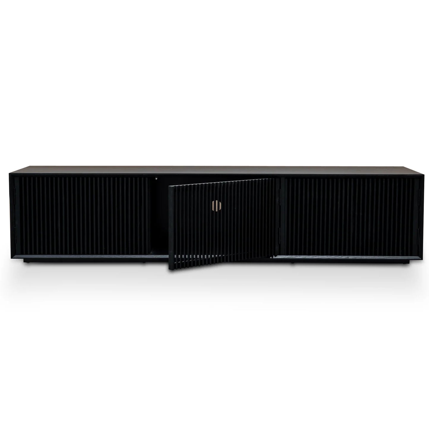 Black Veneer 2m Entertainment TV Unit