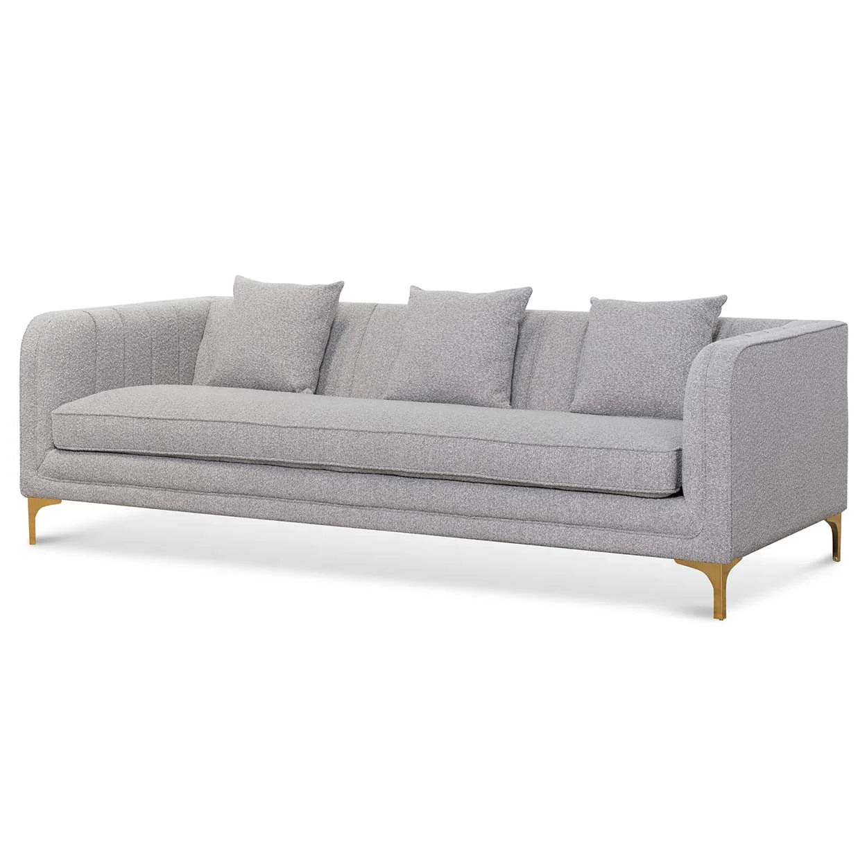 Arabella 3 Seater Sofa - Ash Grey Boucle