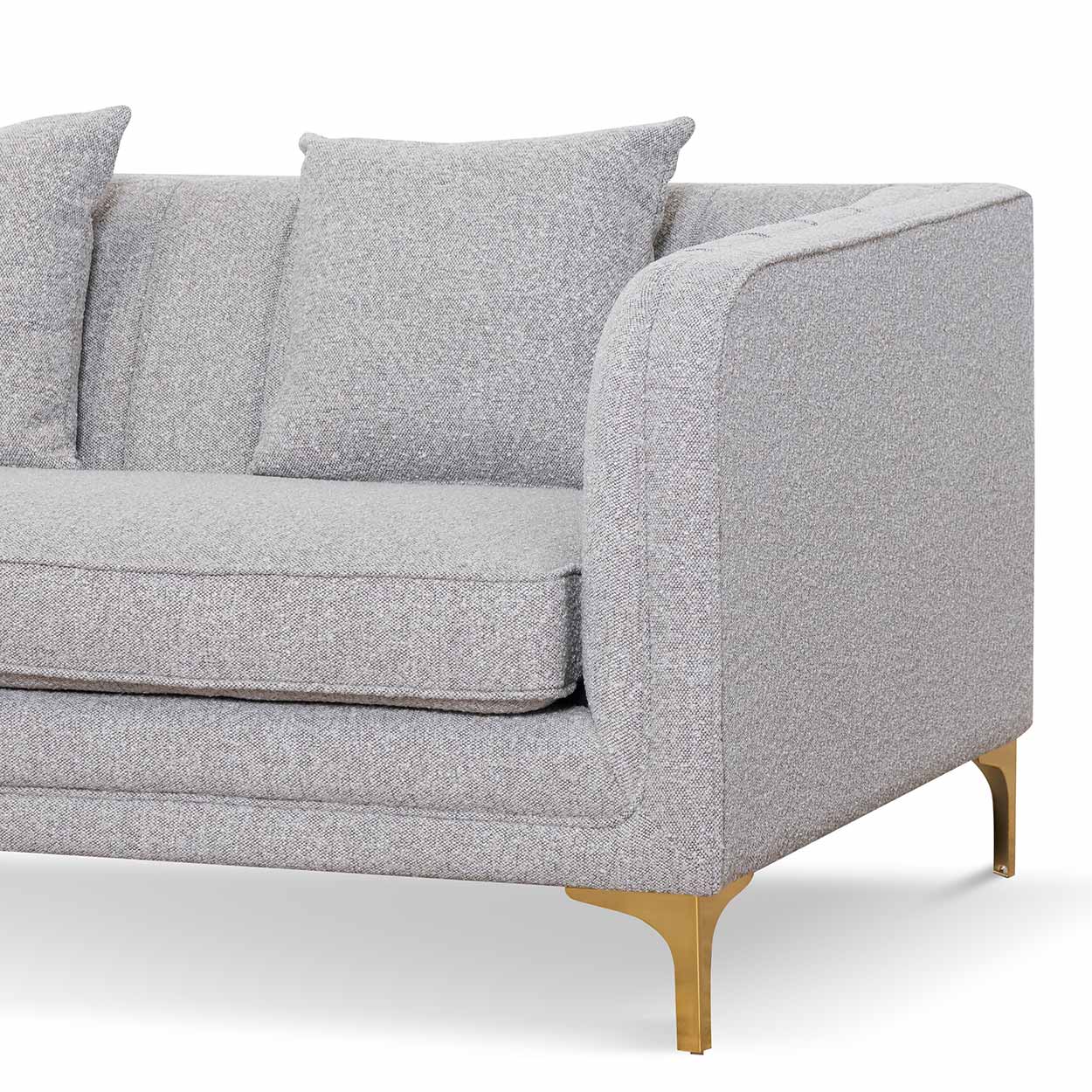 Arabella 3 Seater Sofa - Ash Grey Boucle
