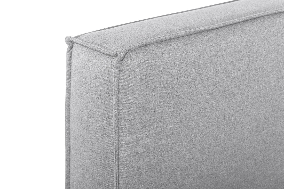Aria King Bed Frame - Pearl Grey Fabric