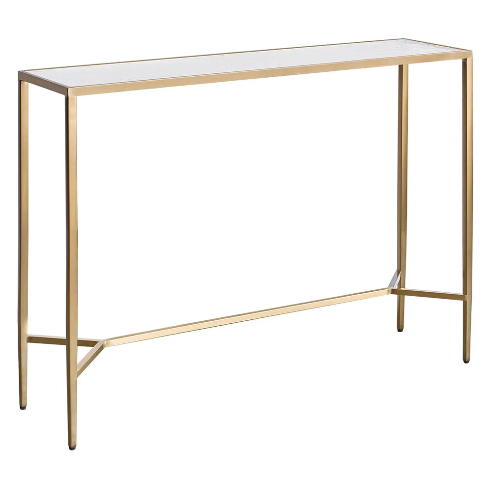 Gold Glass Console Table