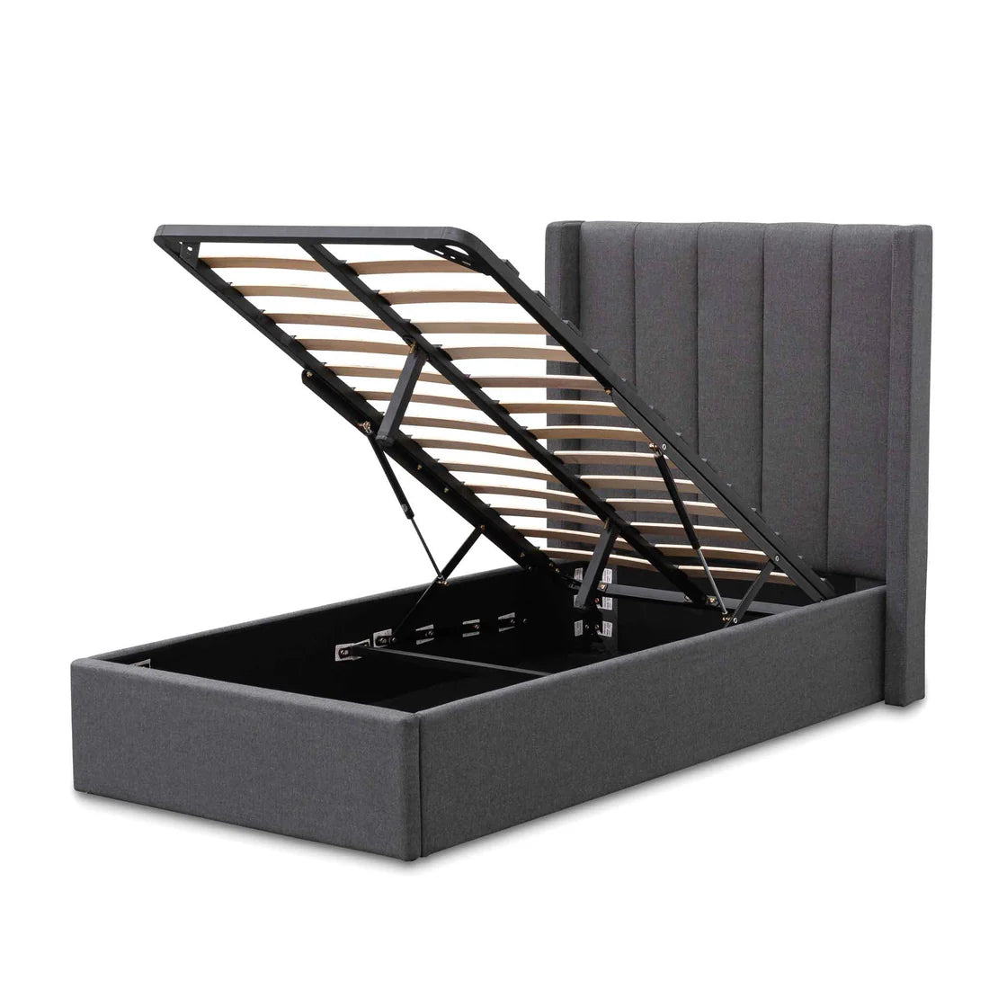 Aragon Single Bed Frame - Charcoal