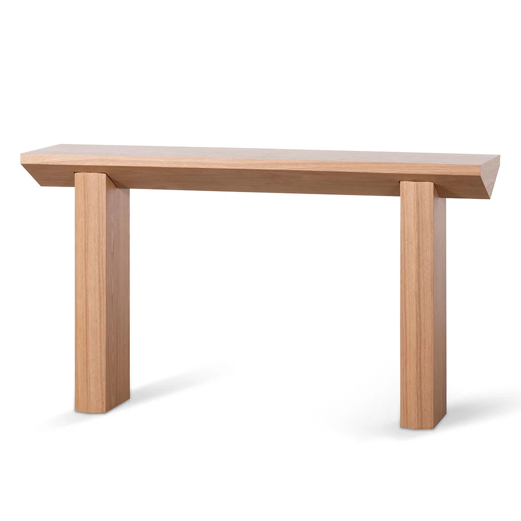 modern timber console table