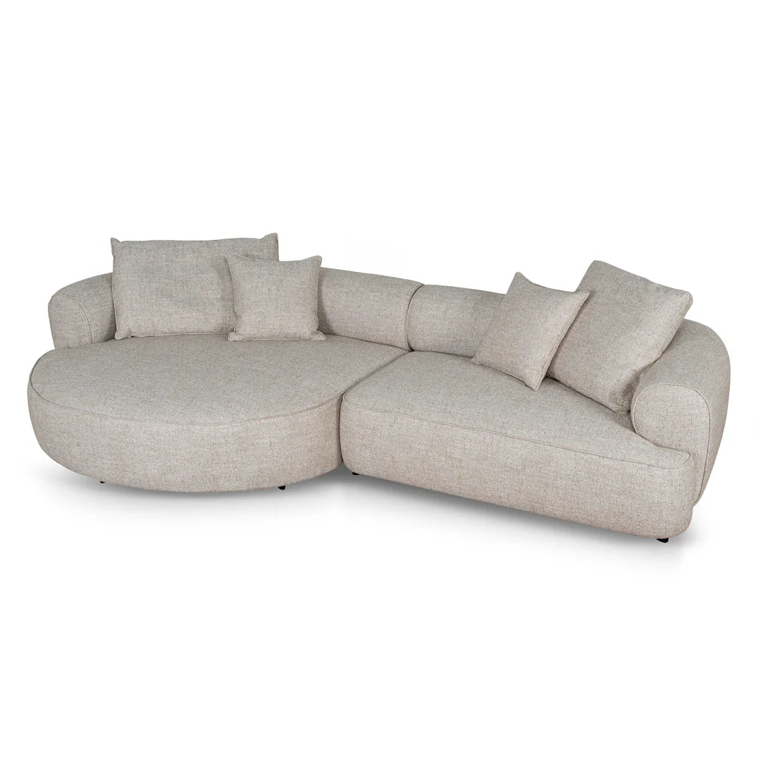 Arabella Left Chaise Sofa - Pale Beige