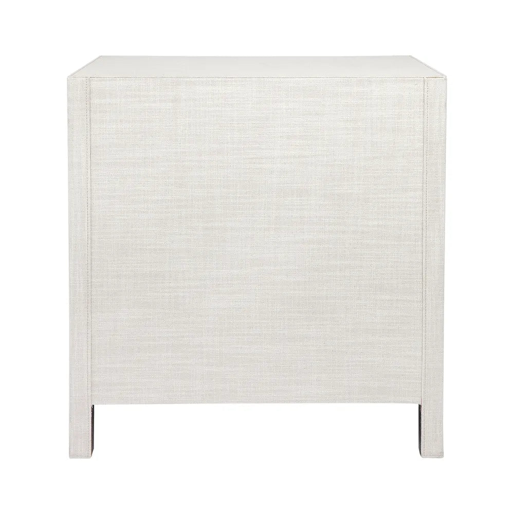 Astley Upholstered Bedside Table - Natural
