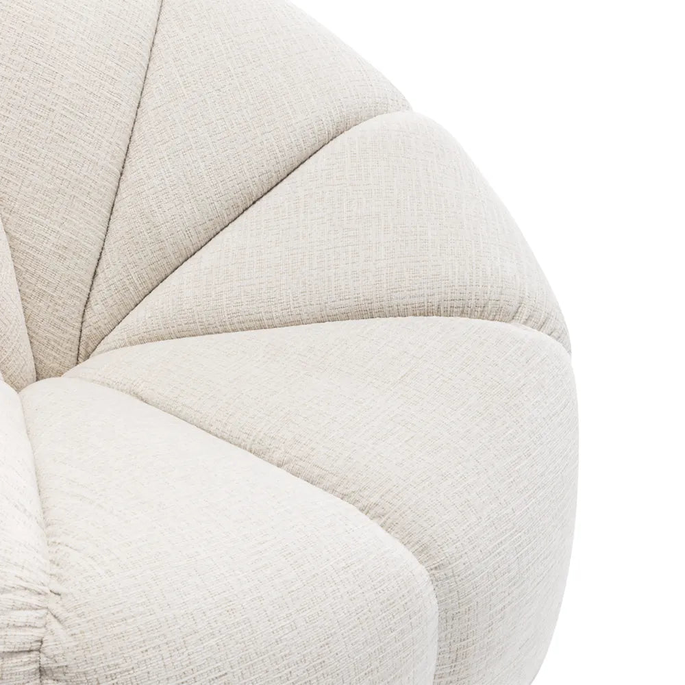 cream swivel chair