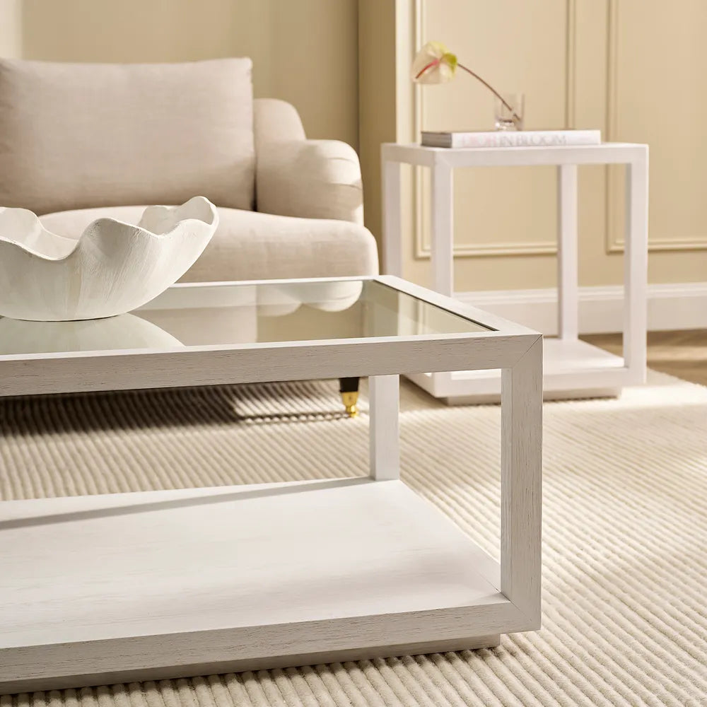 Sadie Rectangle Coffee Table - White