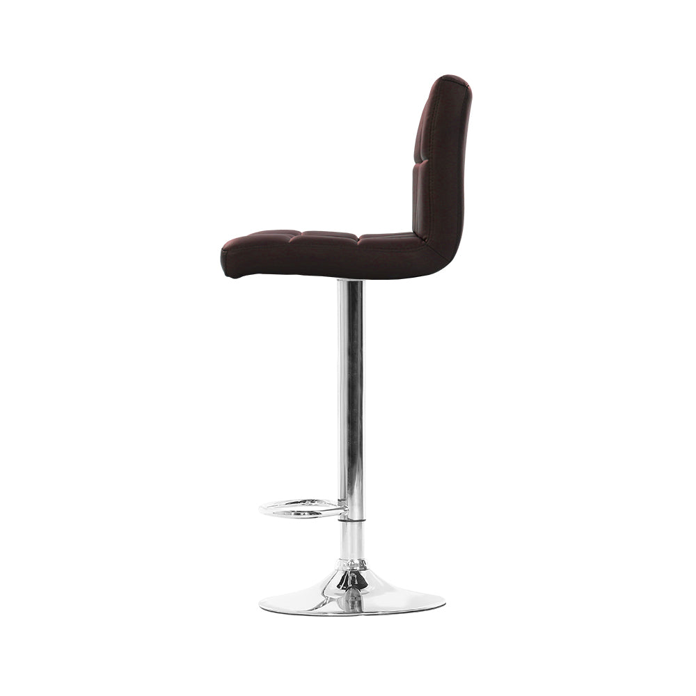 Set of 4 Crosby Leather Bar Stools
