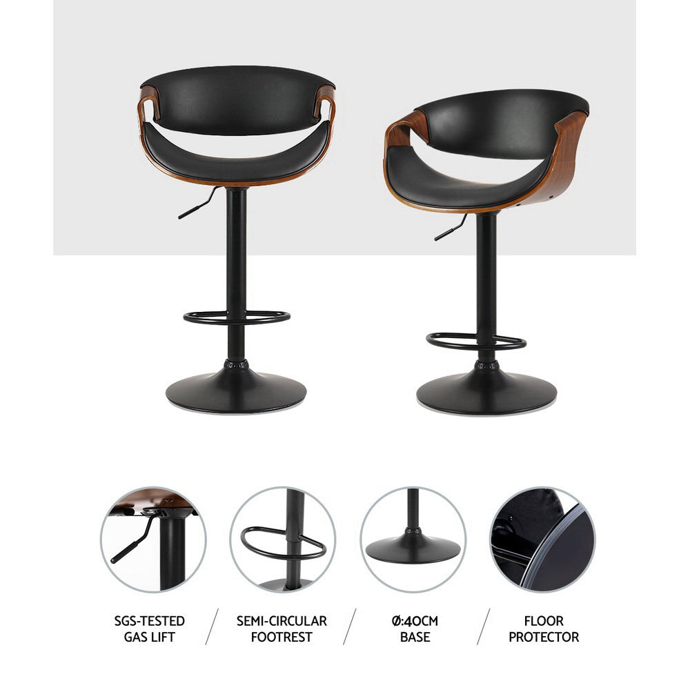 Rodrigo Leather Bar Stools w/Armrest