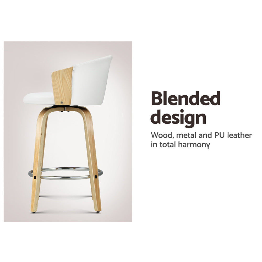 Set of 2 Sheridan Leather Bar Stools