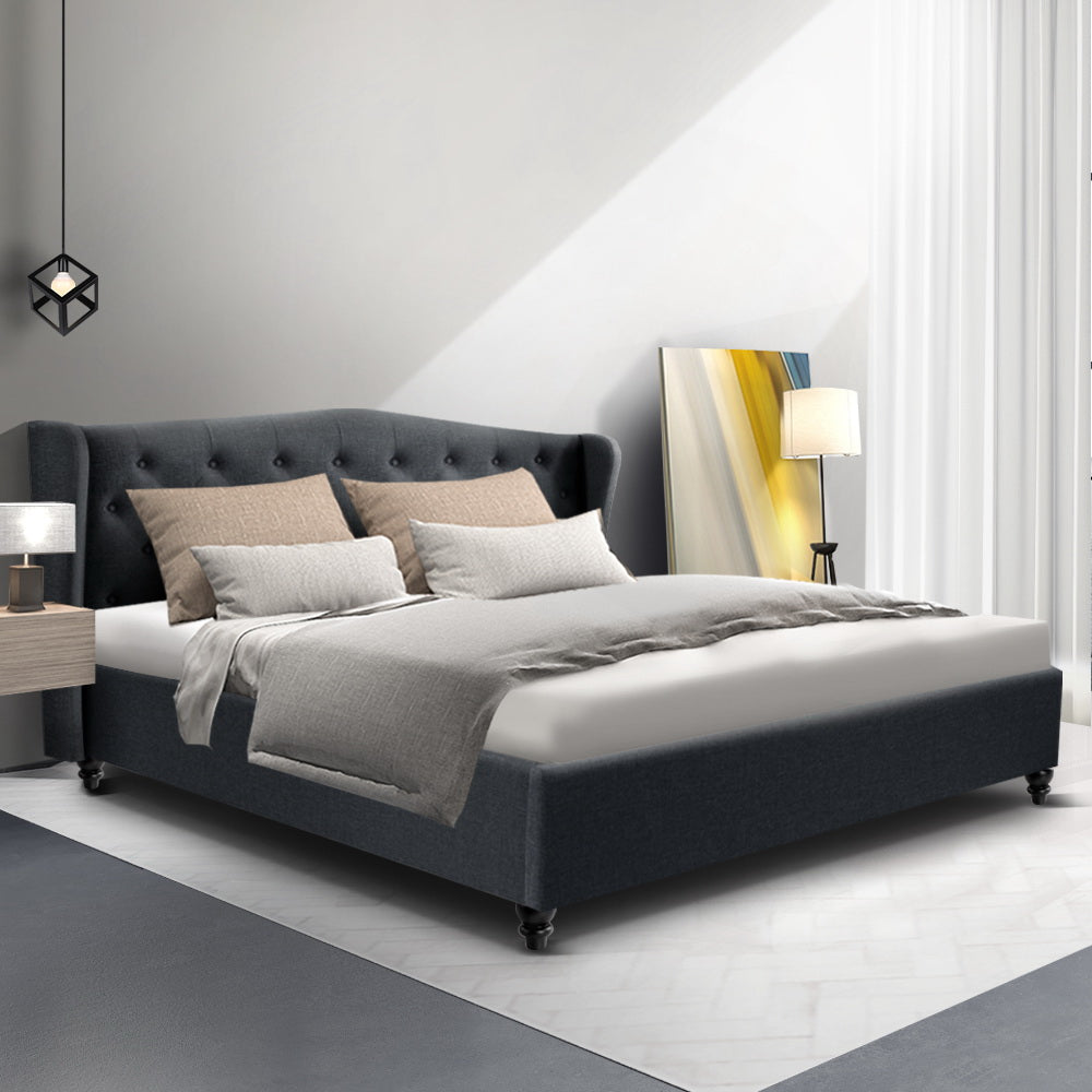 Sybil Bed Frame King Size Charcoal