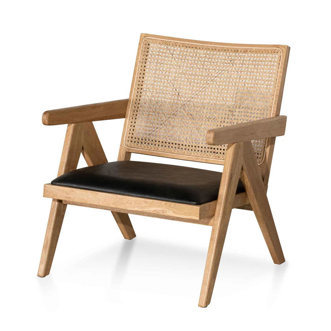 Bayside Nest Rattan Distress Natural and Black Seat Armchair