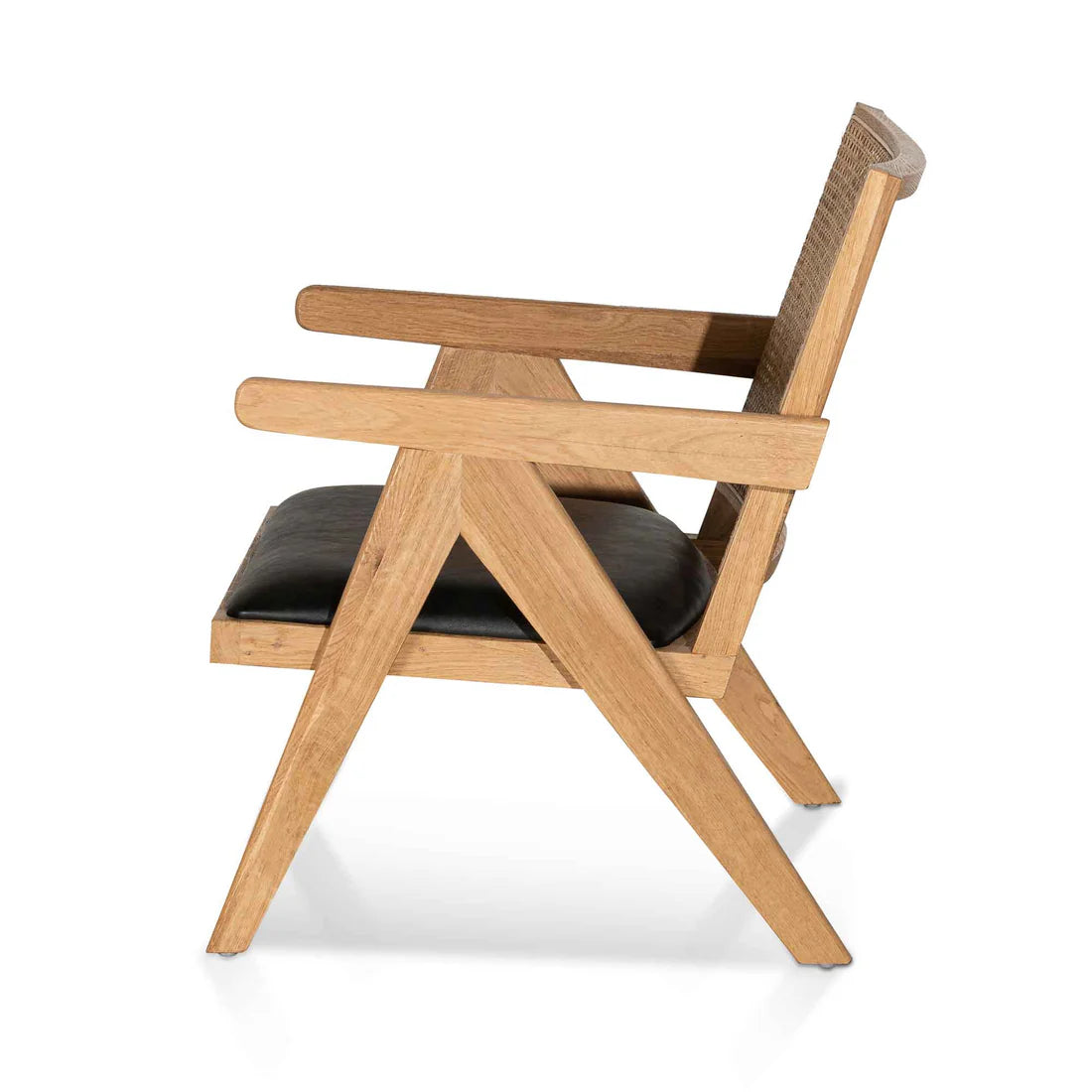 Bayside Nest Rattan Distress Natural and Black Seat Armchair