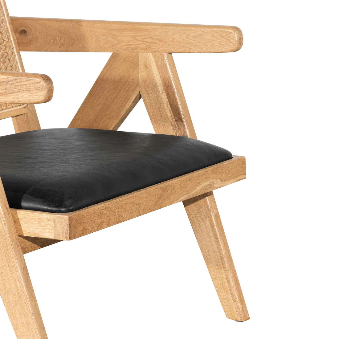 Bayside Nest Rattan Distress Natural and Black Seat Armchair