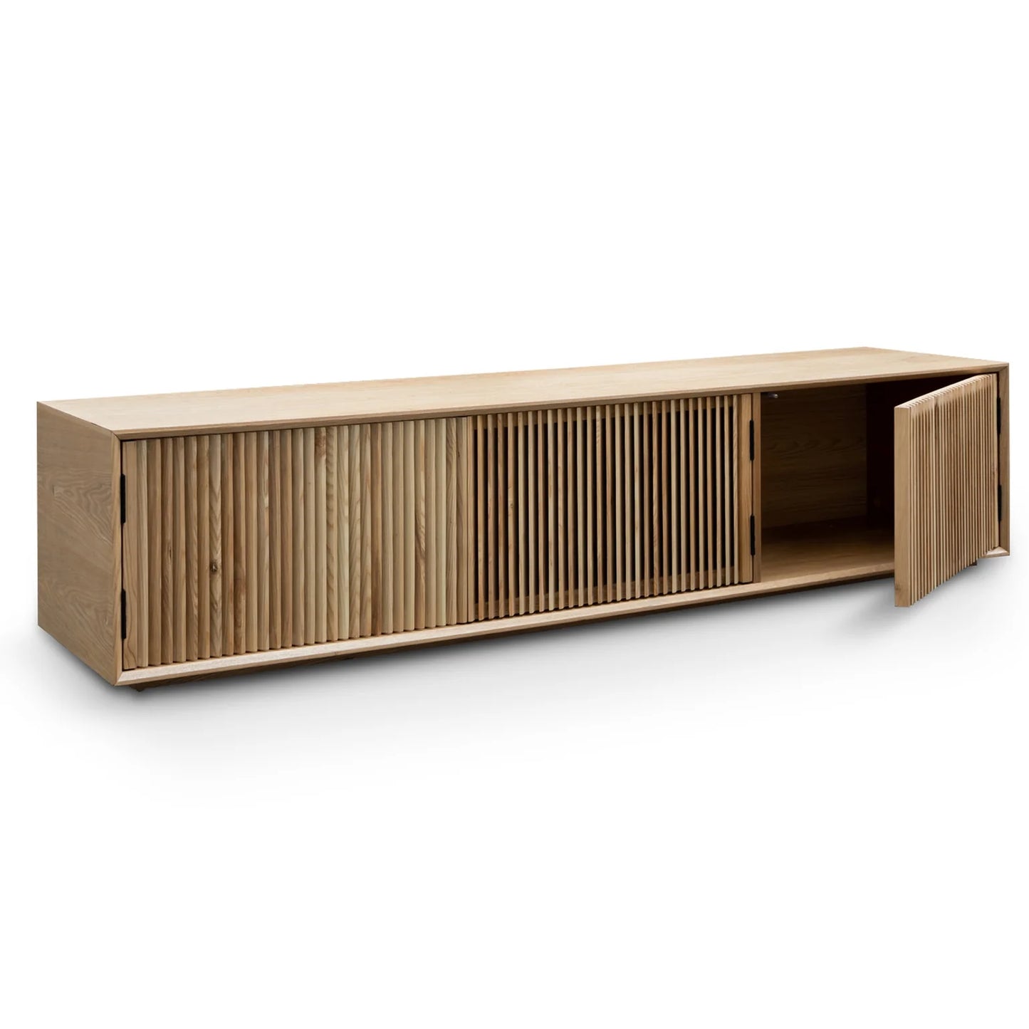 Natural Ash Veneer 2m Entertainment TV Unit