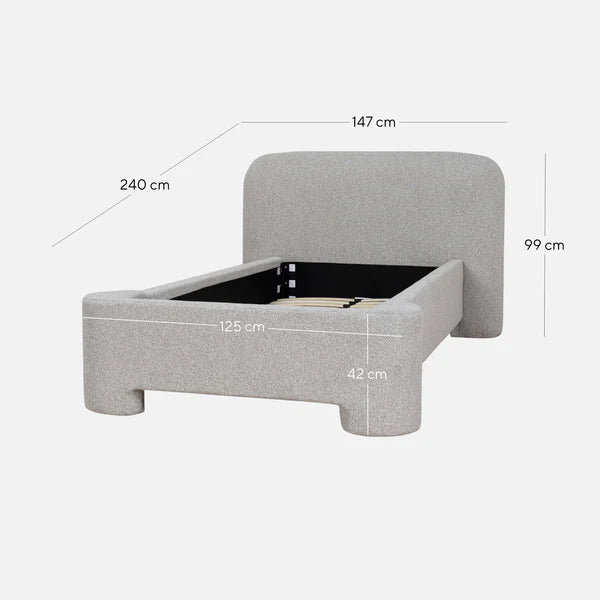 Flintstone Queen Bed Frame - Clay Grey