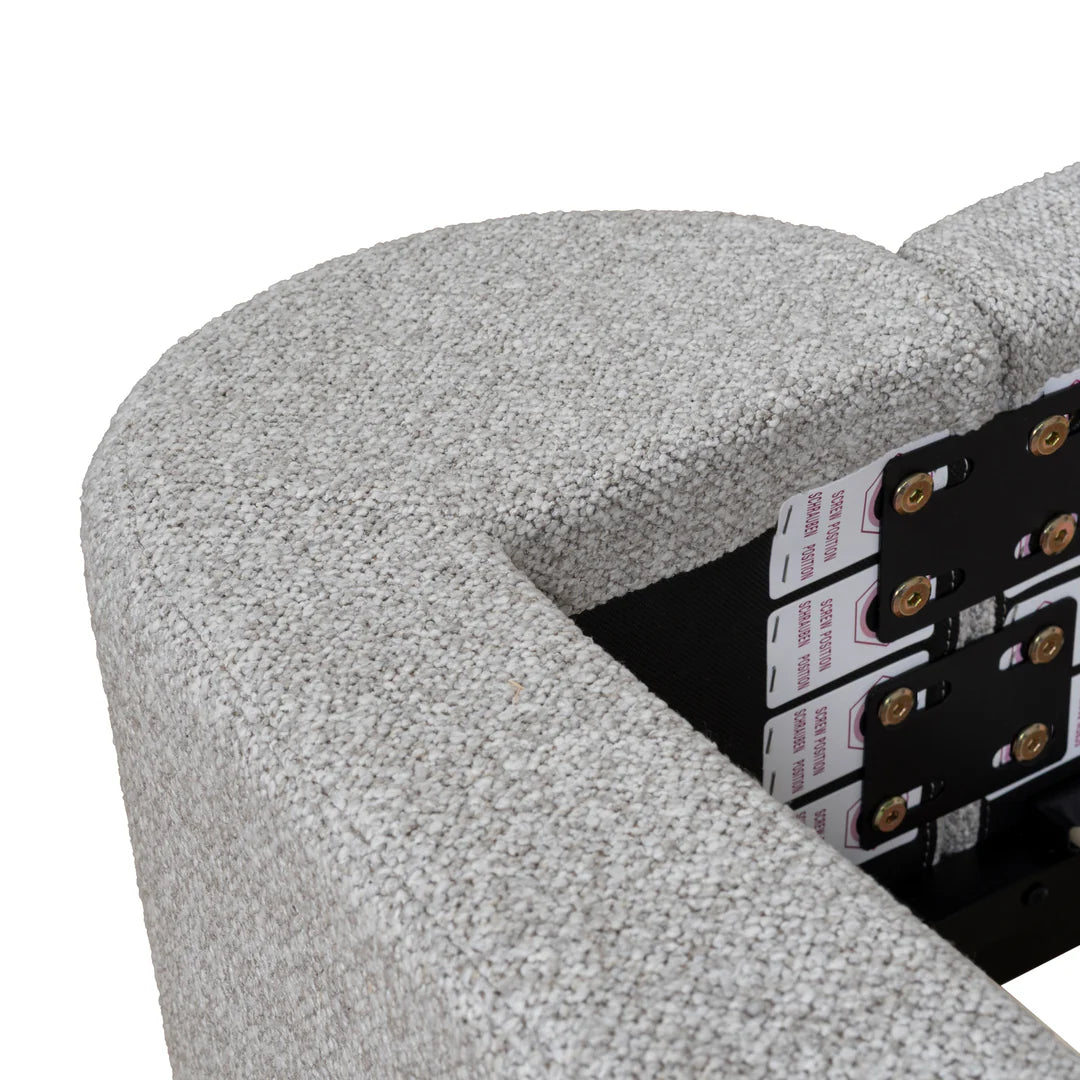 Flintstone King Bed Frame - Clay Grey