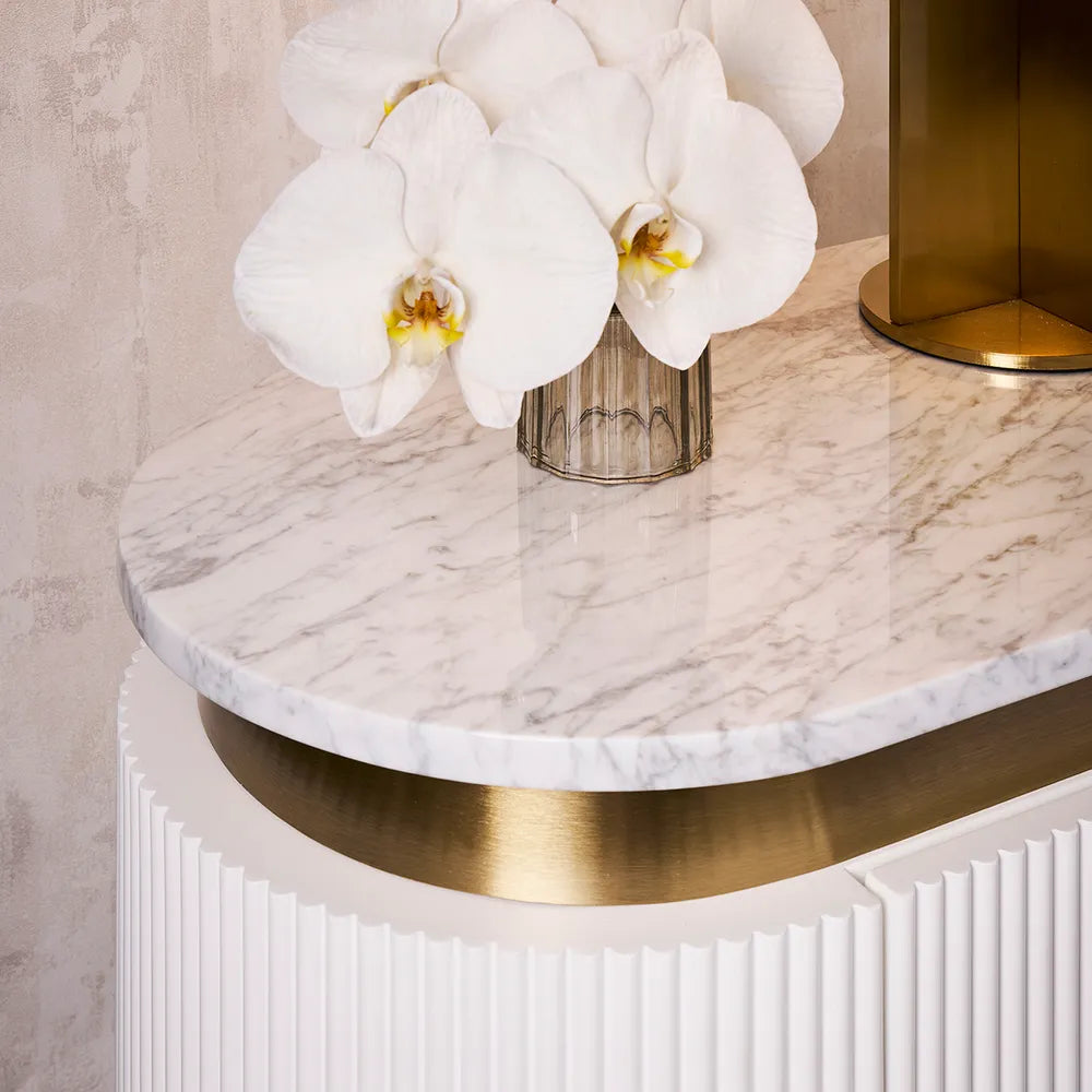 Demarco Bedside Table -White