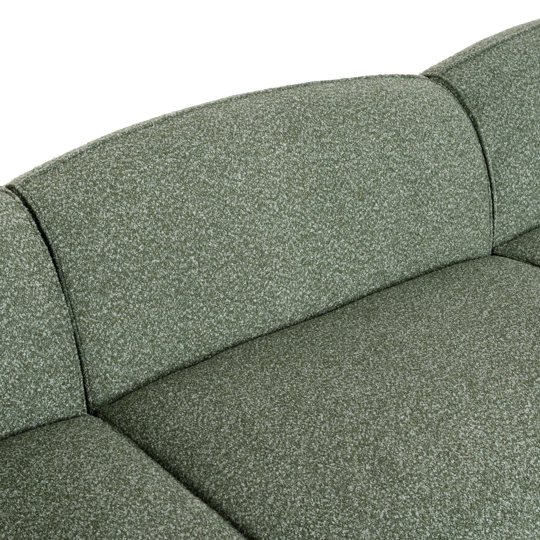 Clara 3 Seater Right Chaise Sofa - Amazon Green
