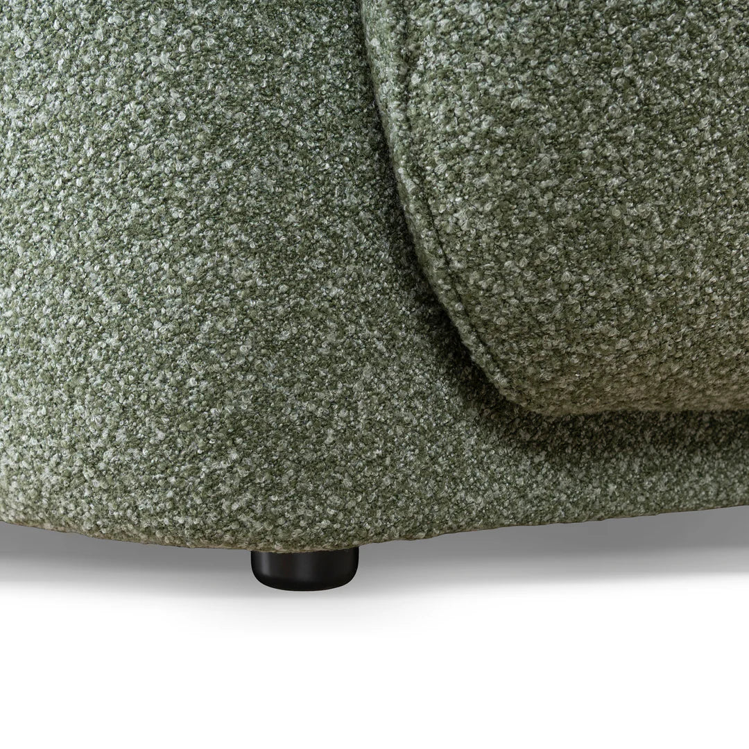 Clara 3 Seater Left Chaise Sofa - Amazon Green