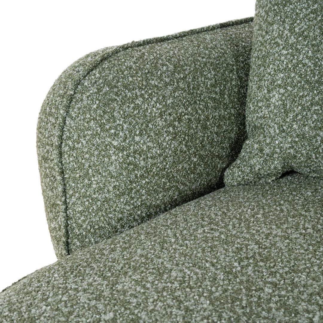 Clara 3 Seater Left Chaise Sofa - Amazon Green