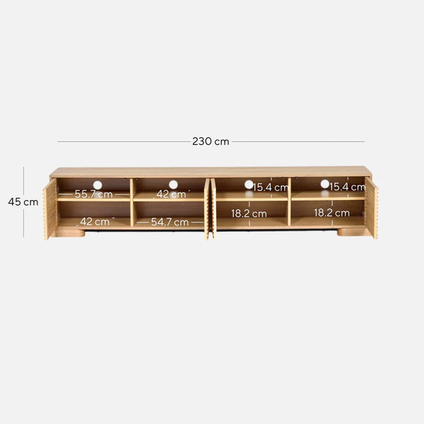 Contour Nest Natural TV Entertainment Unit 2.3m