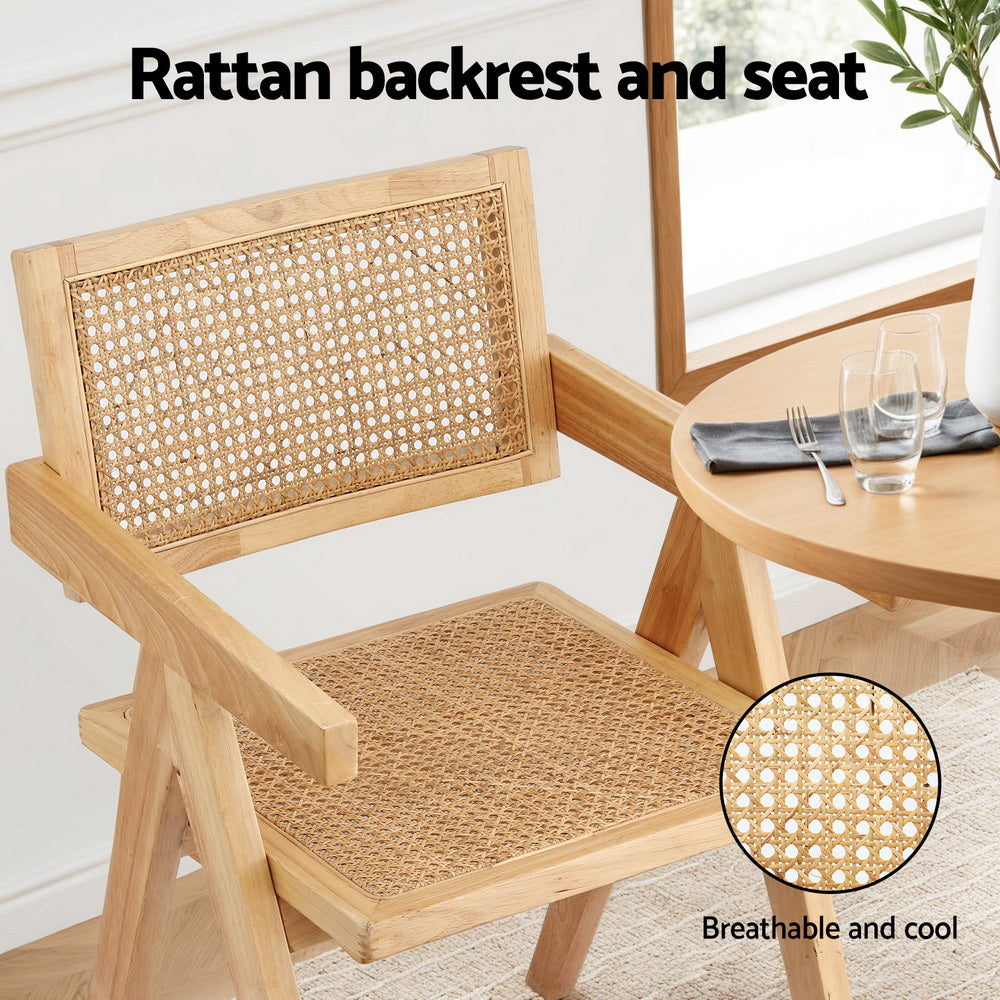 Wooden Rattan Dining Chair