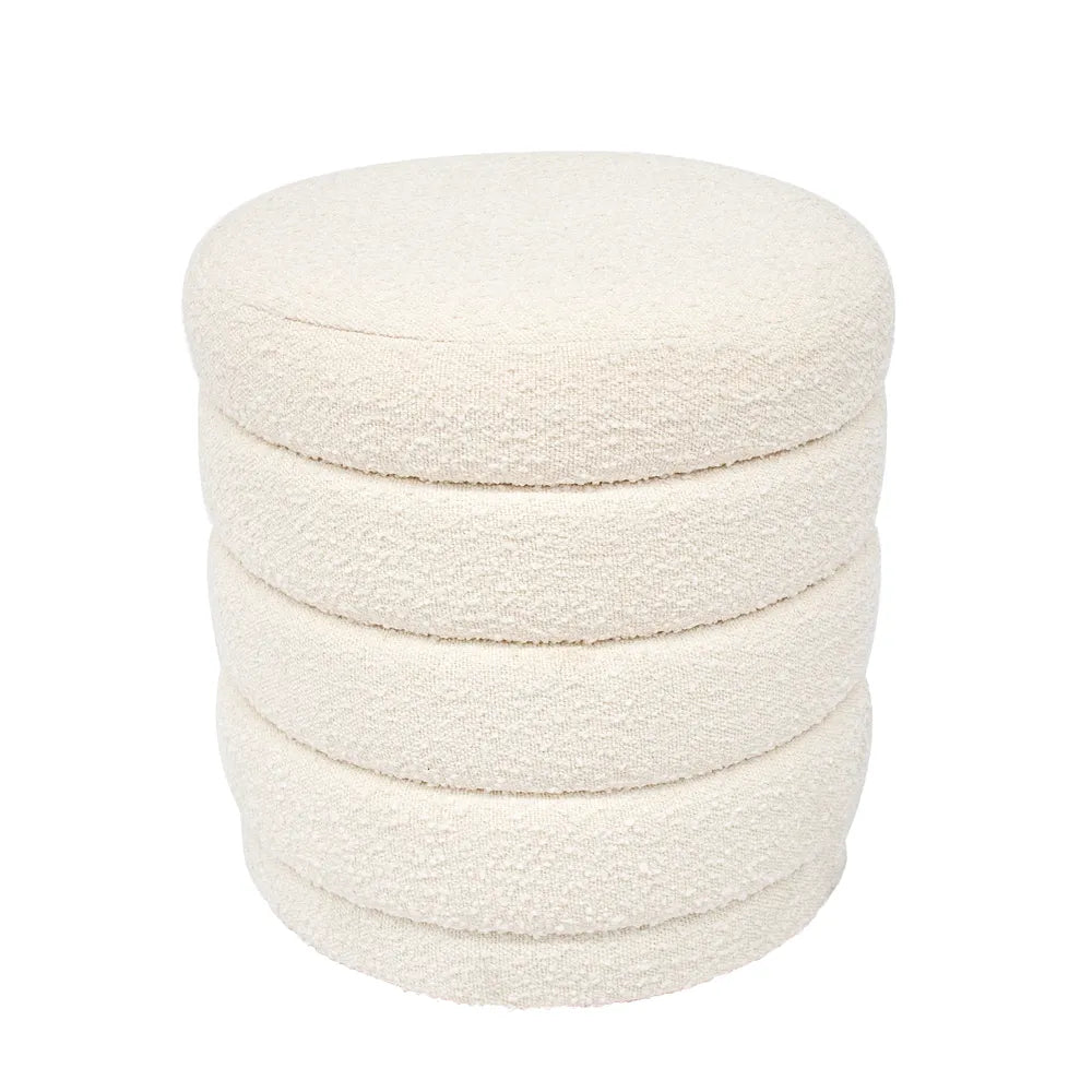 Demi Stool - White Boucle