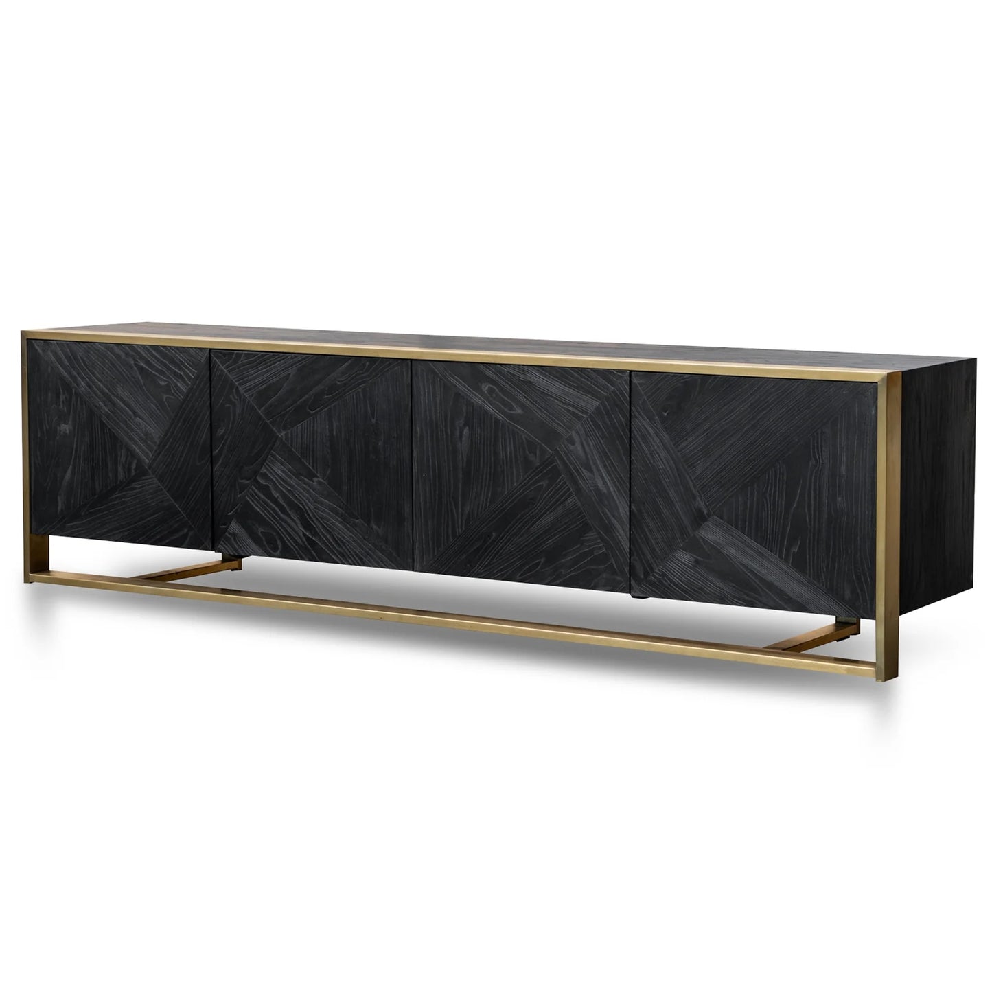 Black Golden 2.2m Entertainment TV Unit
