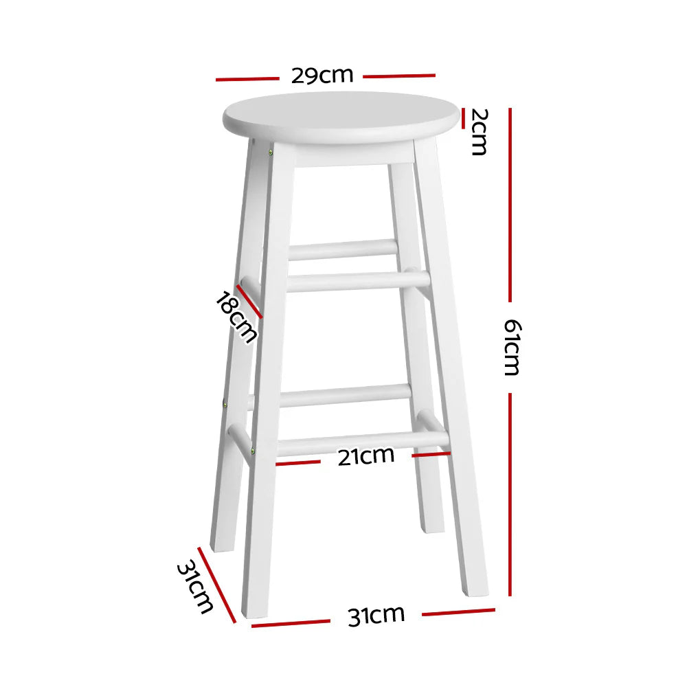 Set of 2 Nellie Wooden Bar Stools