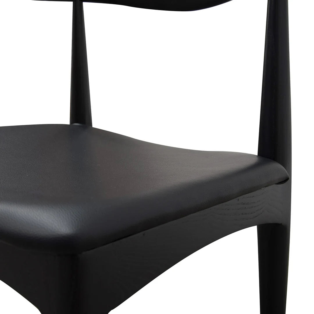 Elbow Dining Chair - Black (Set of 2)