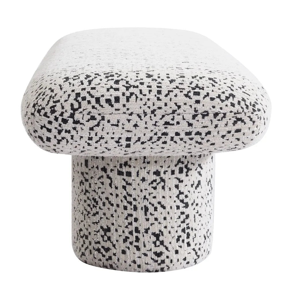 Eleanor Bench Ottoman - Charcoal Jacquard