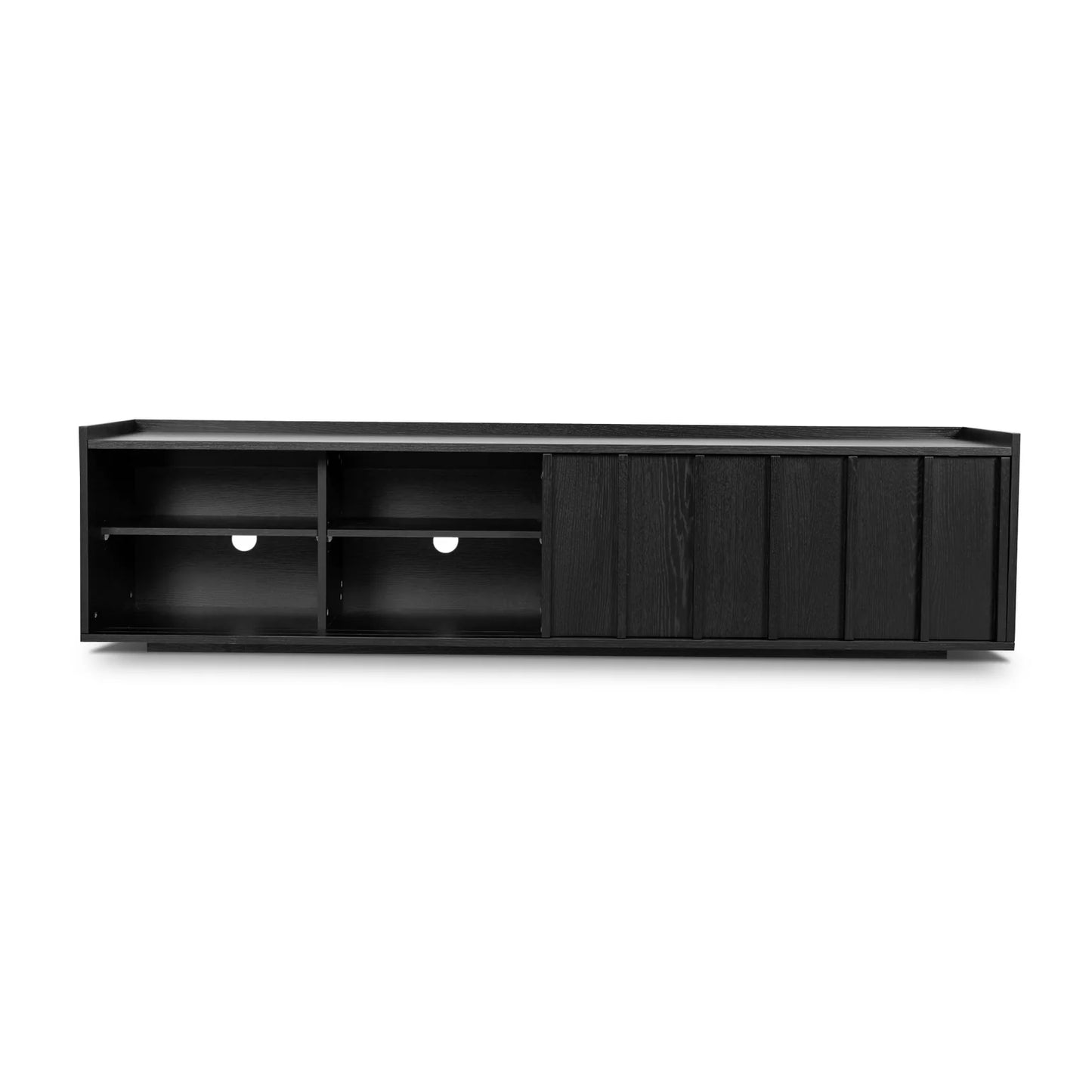 Black 2m TV Entertainment Unit