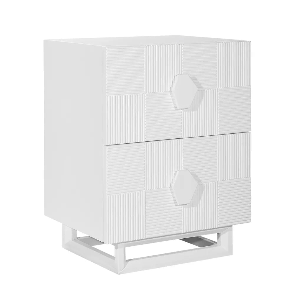 White Bedside Table