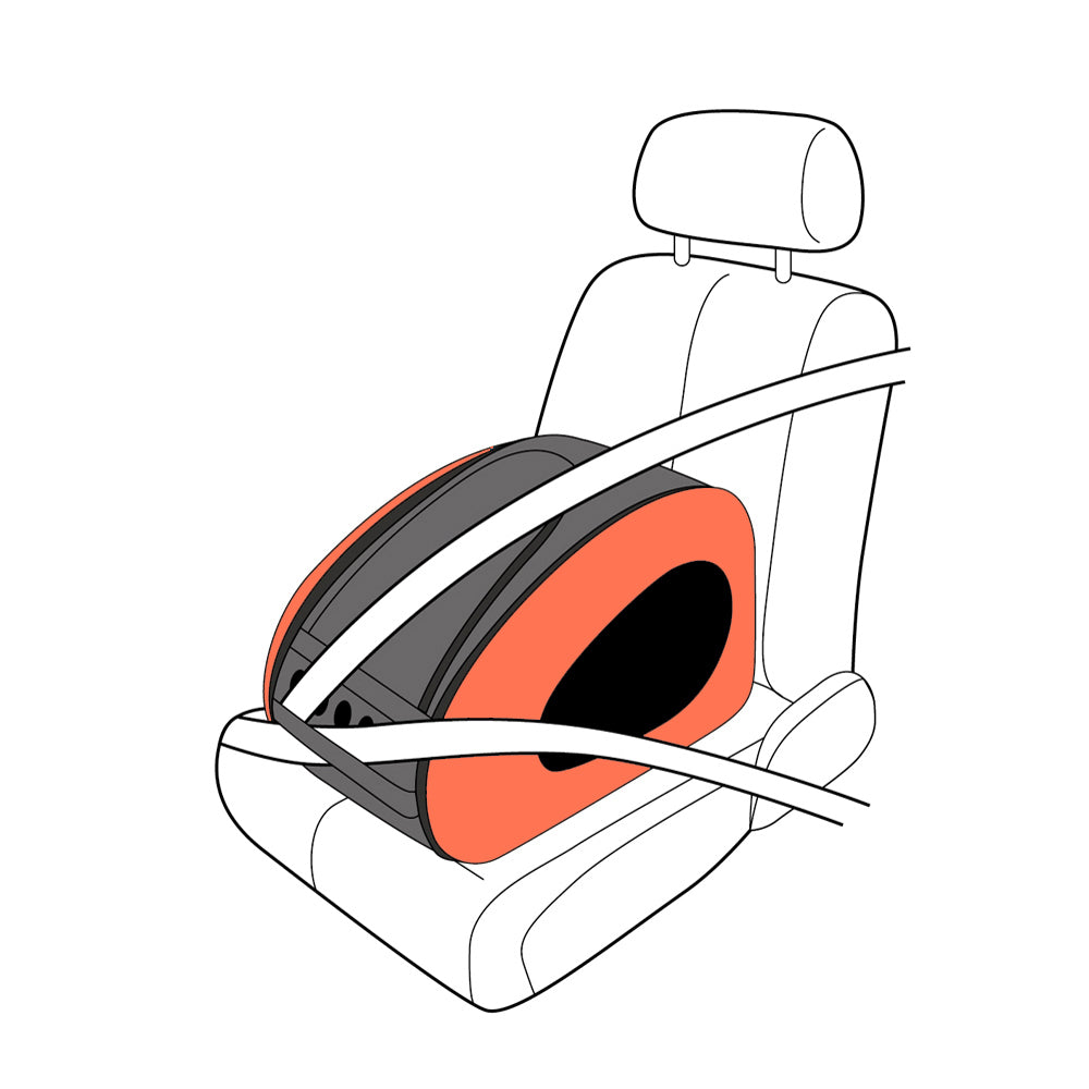 Ibiyaya Convertible Pet Carrier with Wheels - Tangerine